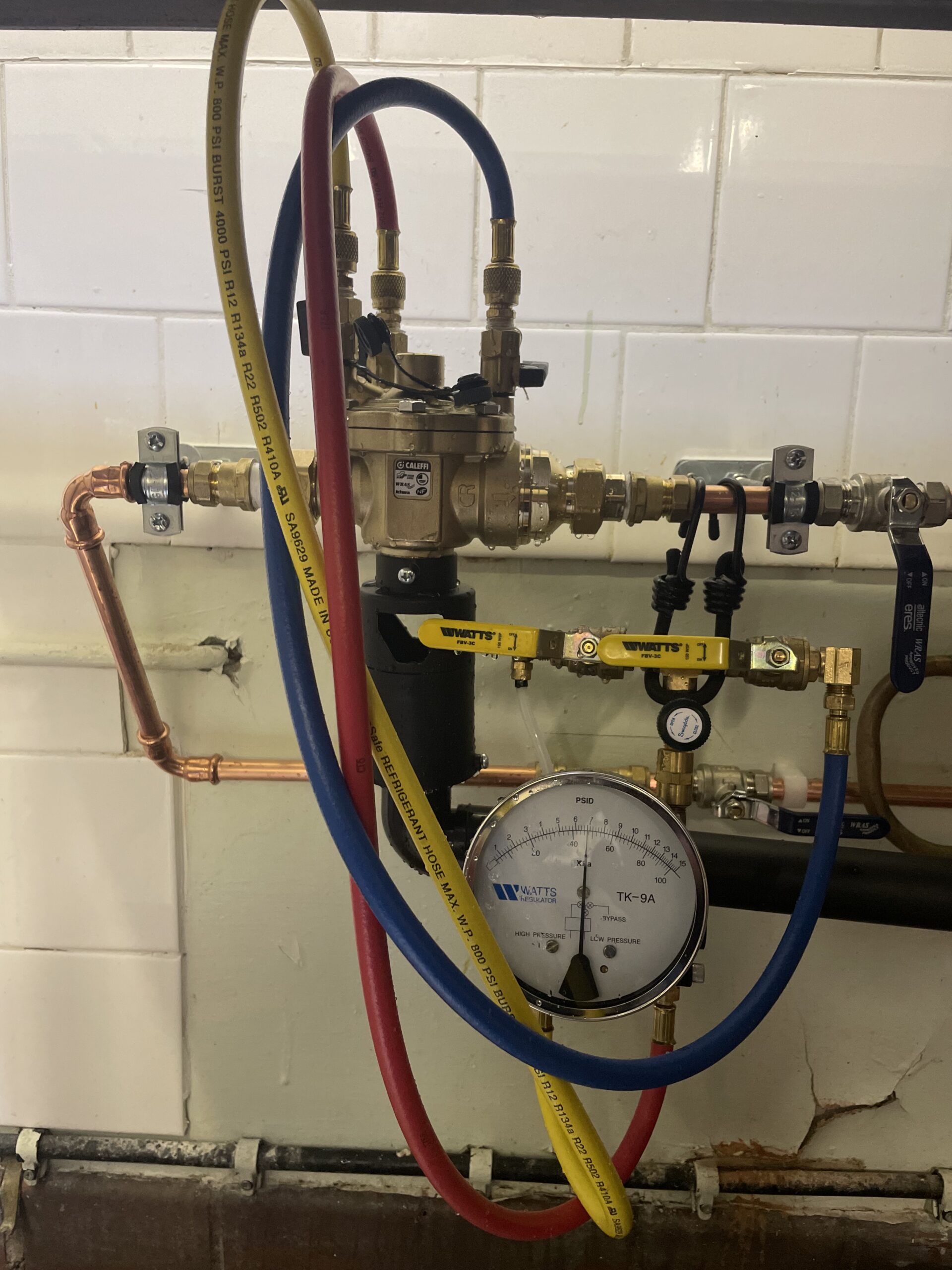 Testing of a 1/2" Caleffi 574 RPZ Valve which was feeding a commercial dishwasher